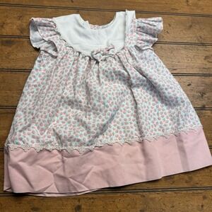 Polly Flinders Vintage Girls Cute Strawberry Dress‎ SEE PHOTOS 3T